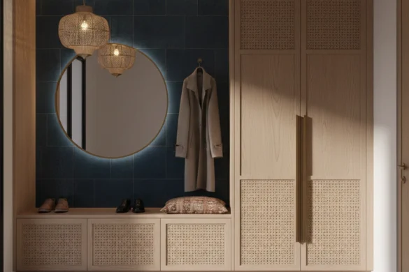 تصميم خزانة ملابس (بلاكار) مودرن لممرات المنازل المغربية.