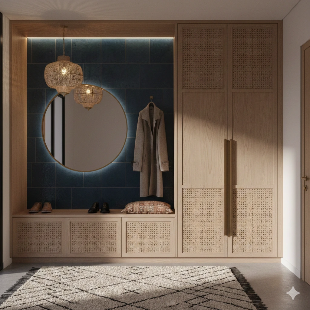 تصميم خزانة ملابس (بلاكار) مودرن لممرات المنازل المغربية.