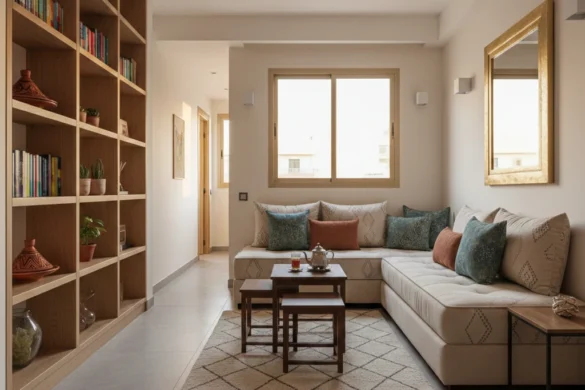 ديكور صالون مغربي عصري للمساحات الصغيرة والشقق الضيقة