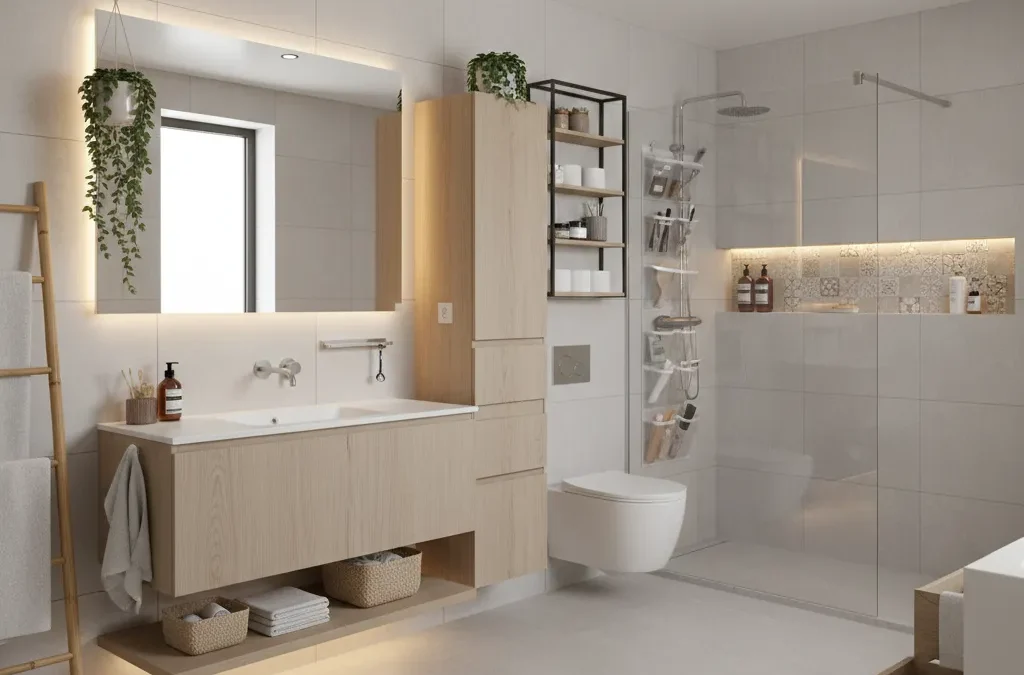 أفكار ذكية لإستغلال المساحة الفارغة في حمامك